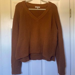 Madewell burnt orange knit sweater